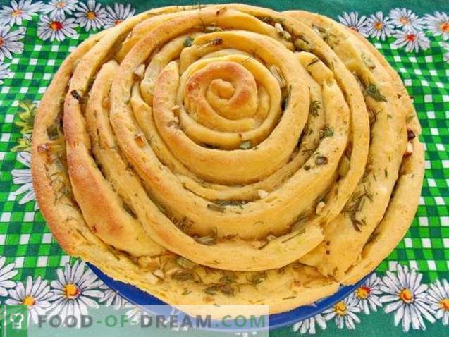 Pâine spirală cu ierburi și usturoi