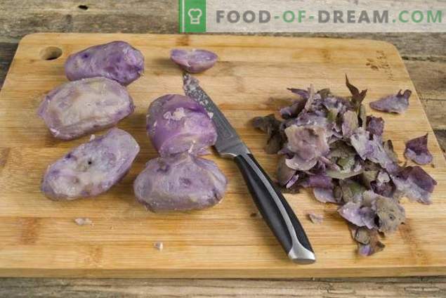 Salată postată cu cartofi violeți