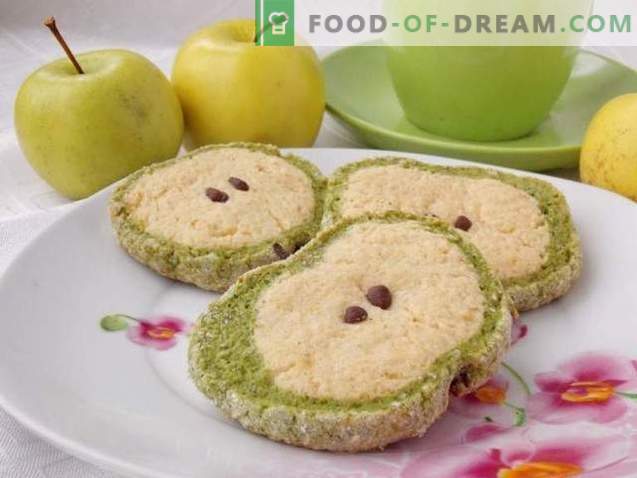 Cookie-urile de prăjitură de mere verde