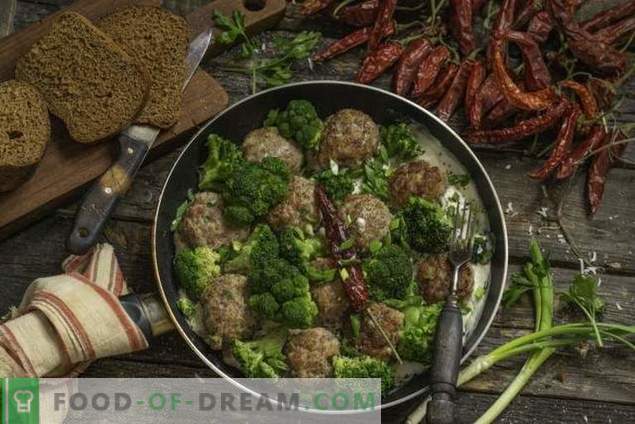 Pateuri rapide de carne cu broccoli în sos de bechamel