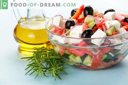 Salate cu ulei de măsline - o selecție a celor mai bune rețete. Cum să preparăm în mod corespunzător și delicios salatele cu ulei de măsline.