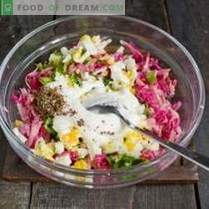 Salată de ridiche de primăvară cu ouă și maioneză