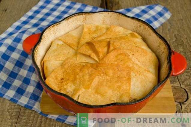 Shakh-pilaf în pita pâine - consumarea pentru vacanță