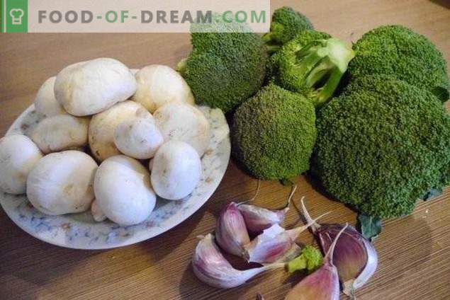 Broccoli cu ciuperci