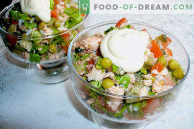 Salate de pește fierte - rețete pentru săptămânile și sărbătorile