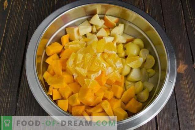 Mermelada de calabaza con physalis, manzanas y naranja