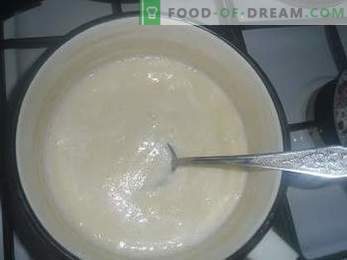 Cum să gătesc un tort lapte de pasăre cu gris, o rețetă detaliată.