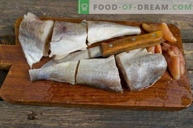 Navaga delicios în cuptor - pește sub marinada