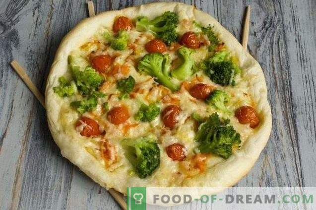 Pizza slabă cu broccoli și tofu