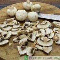 Pateu de ficat de vită cu ciuperci și legume în cuptor