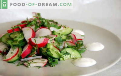 Rețete preferate salată rapidă rapidă. Simple salate în grabă pentru fiecare zi și pentru masa de sărbători