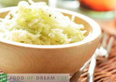 Cabbage salad with vinegar - a selection of the best recipes. Cooking correctly cabbage salad with vinegar.