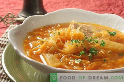 Supă de varză - cele mai bune rețete. Cum să gătești în mod corespunzător și gustos supă de varză.