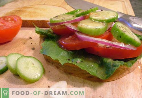 Sandwich-urile de tomate sunt cele mai bune rețete. Cum să gătești rapid și gustos sandwich-uri cu roșii.