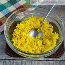 Salată de ficat simplă și gustoasă cu orez auriu