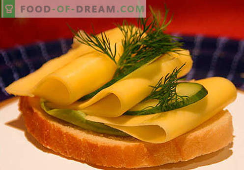 Sandwich-urile de brânză sunt cele mai bune rețete. Cum să gătești rapid și gustos sandwich-uri cu brânză.