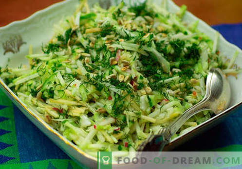 Salată proaspătă de castraveți - o selecție a celor mai bune rețete. Cum de a pregăti în mod corect și gustos o salată cu castraveți proaspeți.