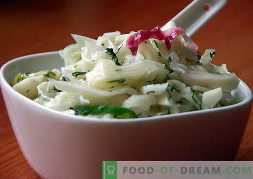 Salată cu ceapă tocată - o selecție de cele mai bune rețete. Cum sa faci bine si gustos sa pregatesti o salata cu ceapa tocata.