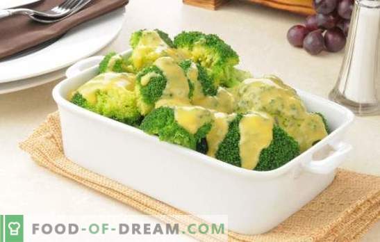 Broccoli într-un sos cremos cu nucșoară, brânză, ciuperci. Rețete pentru broccoli fierte și coapte în sos de smântână