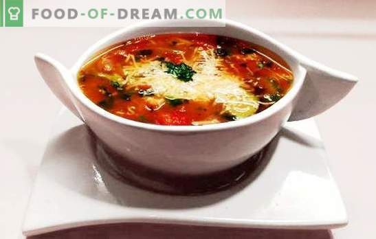 Minestrone Soup - salut din Italia însorită! Rețete de supa din Minestrone cu paste, bacon, ciuperci, fasole, parmezan