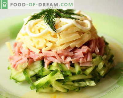 Salatele de șuncă sunt cele mai bune rețete. Cum să gătești corect și gustos o salată cu șuncă.