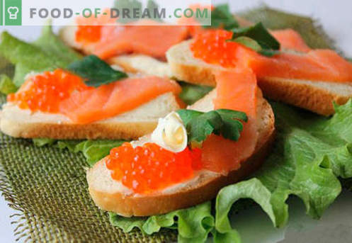 Sandvișurile cu caviar roșu sunt cele mai bune rețete. Cum să rapid și gustoase bucătari sandwich cu caviar roșu.