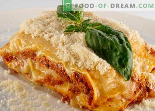 Lasagna cu ciuperci - rețetele potrivite. Cum să gătesc rapid și gustos lasagna cu ciuperci.