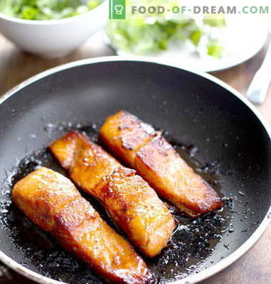 Saumon dans la casserole - les meilleures recettes. Comment cuire correctement et savoureux le saumon dans la poêle.