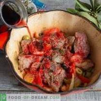 Carne de vită franceză cu vin roșu și pâine Borodino