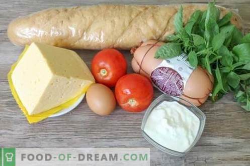 Tort Snack cu pâine, brânză și cârnați 