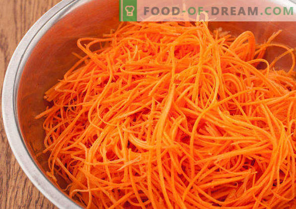 Rețete coreeană de morcov la domiciliu cu pui, cu condimente, pentru iarnă