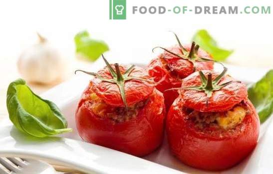 Bakade tomater med malet kött - saftig, välsmakande, original. Ett urval av de bästa recepten för bakade tomater med malet kött