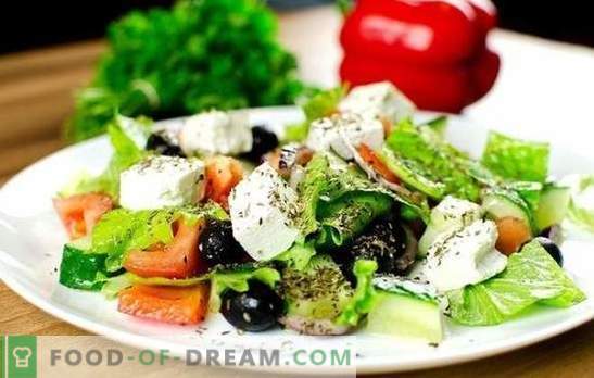 Salata greacă: rețete clasice pas cu pas. Gătit salata delicioasă, sănătoasă și proaspătă în funcție de rețete clasice