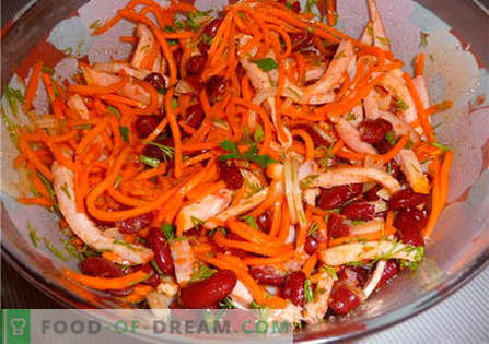 Salată de morcovi coreeană cu fasole - cele mai bune rețete. Cum să salată corect și gustoasă gătită cu morcovi și fasole coreeană