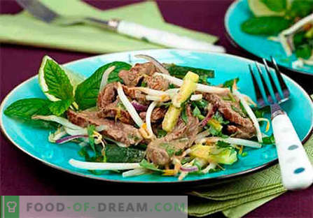 Salată de inimă de vită - cele mai bune rețete. Cum să gătești în mod corect și gustos bucate de carne de vită salate de inima.
