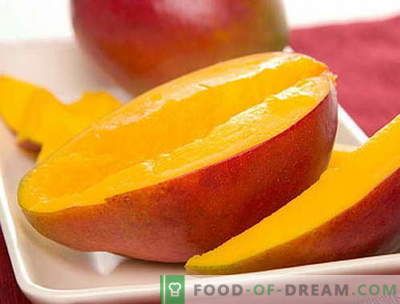 Mango - descriere, proprietăți utile, utilizare în gătit. Rețete cu mango.
