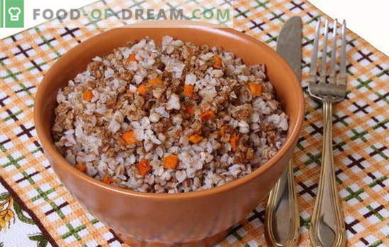 Hrișcă cu morcovi - porridge inteligent! Rețete de hrișcă cu morcovi și cu ceapă, roșii, ciuperci, pui, ouă
