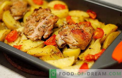 Pui copt cu cartofi - cele mai bune retete. Cum să gătești în mod corespunzător și gustos pui coapta cu cartofi.