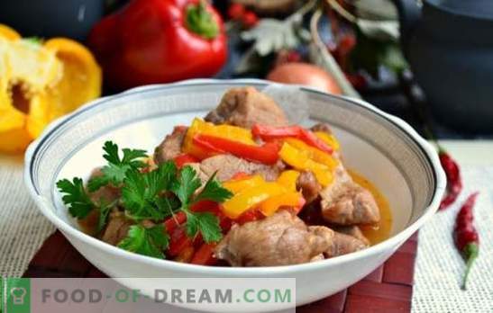 Carne de porc cu piper bulgar: rețete și detalii de gătit. Cum să gătești carne de porc delicioasă cu ardei grași