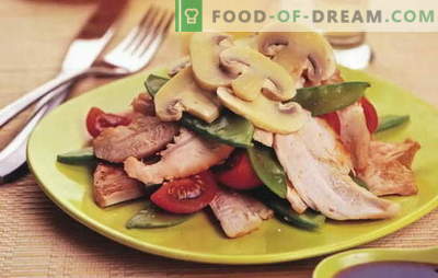 Ensalada con pollo en escabeche - ¡aún más sabor y sabor! Las mejores recetas para ensaladas con pollo en escabeche: simple y puff