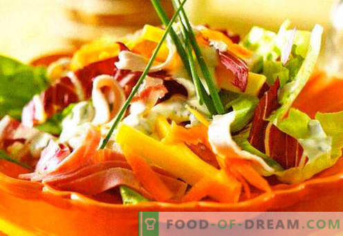 Salate cu smântână - o selecție de cele mai bune rețete. Cum să salate corect și gustoase cu smântână.