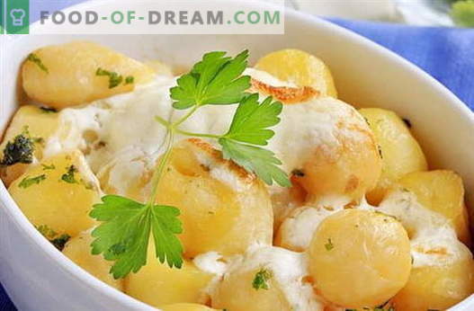 Cartofi în smântână - cele mai bune rețete. Cum să gătiți cartofii în smântână în mod corespunzător și gustos.
