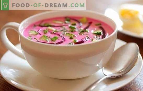 Supă rece: o rețetă pas cu pas - în căldura lucrurilor! Pas cu pas rețete, secrete de gătit delicioase borscht rece