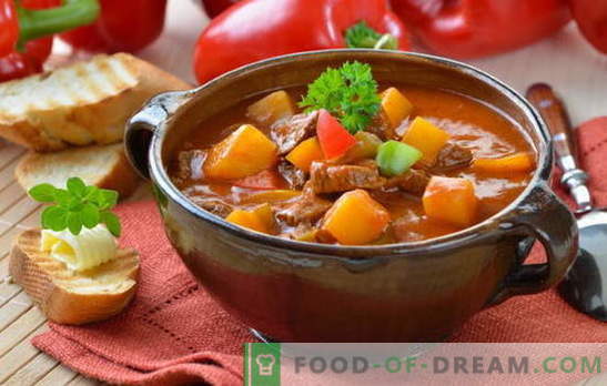 Supă maghiară - neobișnuită, dar gustoasă! Diverse rețete de supe maghiare: cu carne de vită, pește, fasole, spanac, cireșe