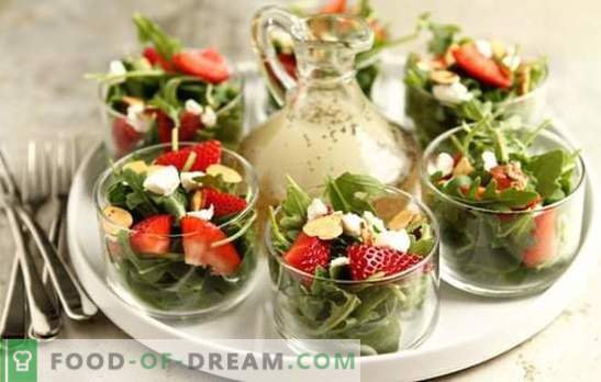 Salate cu căpșuni, fructe, legume, brânză, nuci, ciuperci. Cum sa faci salate de capsune sanatoase si gustoase?