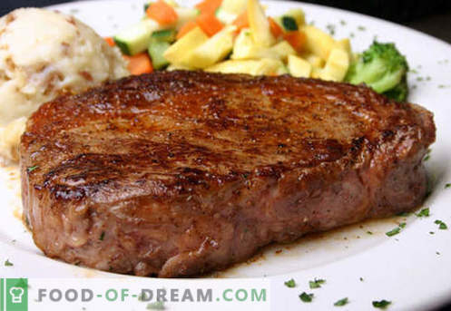 Beefsteak - cele mai bune retete. Cum să gătești în mod corespunzător și gustoasă carne de vită, tăiată și tocată.