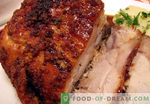 Sunca de porc - cele mai bune retete. Cum să gătești în mod corect și gustos cățelul de porc la domiciliu.