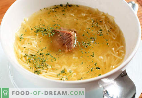 Supa de nuca - Retete dovedite. Cum să gătești supa de gătit corect și gustoasă cu paste făinoase.
