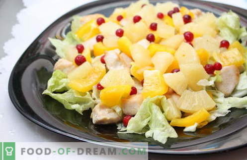 Salată cu ananas și pui - cele mai bune rețete. Cum sa faci bine si gustos sa pregatesti o salata cu pui si ananas.