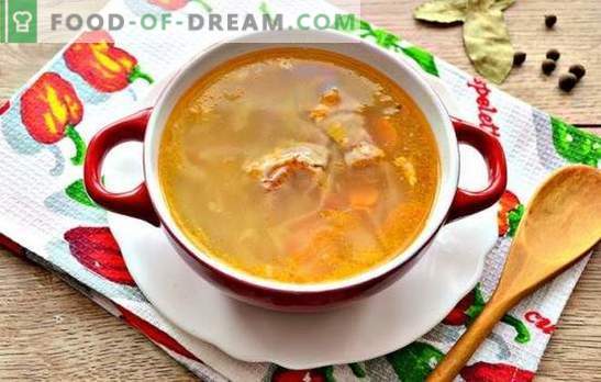 Retete simple supa de varza bogata din varza proaspata cu carne de porc. Gătit supa cea mai rusă - supă de varză proaspătă cu carne de porc
